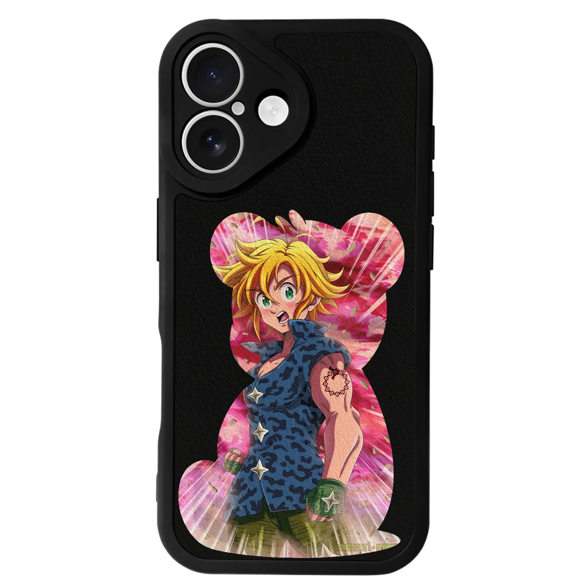 七つの大罪 グッズ メリオダス - IPhone 16シリーズ対応 ・ シリコンスマホケース ・ レザー調 ・ 高精度フィット ・ 耐衝撃 ・ ワイヤレス充電対応 ・ 精密カット